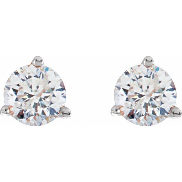 14K White 1/4 CTW Natural Diamond Stud Earrings