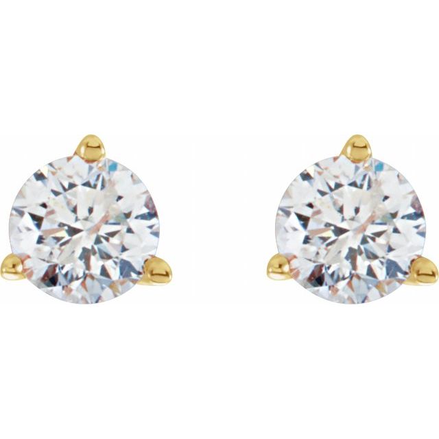 14K Yellow 1/2 CTW Natural Diamond Stud Earrings