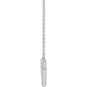 14K Lab-Grown Diamond Heart Necklace 16-18" with 3/8 to 1/5 CTW