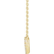 14K Lab-Grown Diamond Heart Necklace 16-18" with 3/8 to 1/5 CTW