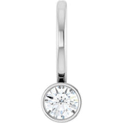 Platinum 1/10 CT Natural Diamond Charm/Pendant