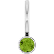 Sterling Silver Natural Peridot Charm/Pendant