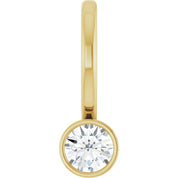 14K Yellow 1/10 CT Natural Diamond Charm/Pendant