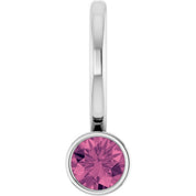 Sterling Silver Natural Pink Tourmaline Charm/Pendant
