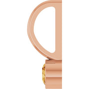 14K Rose Natural Citrine Charm/Pendant