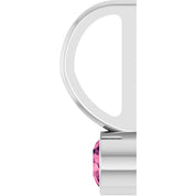 Sterling Silver Natural Pink Tourmaline Charm/Pendant