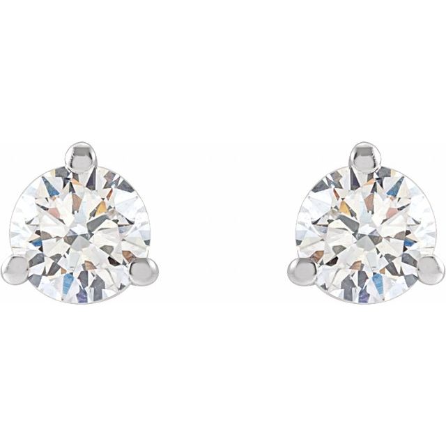 14K White 1/3 CTW Lab-Grown Diamond Stud Earrings