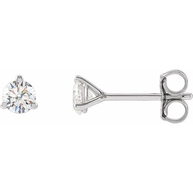 14K White 1/3 CTW Lab-Grown Diamond Stud Earrings