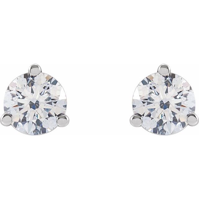 14K White 1/2 CTW Lab-Grown Diamond Stud Earrings