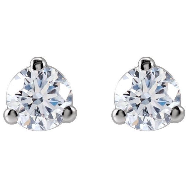 14K White 1/5 CTW Lab-Grown Diamond Stud Earrings