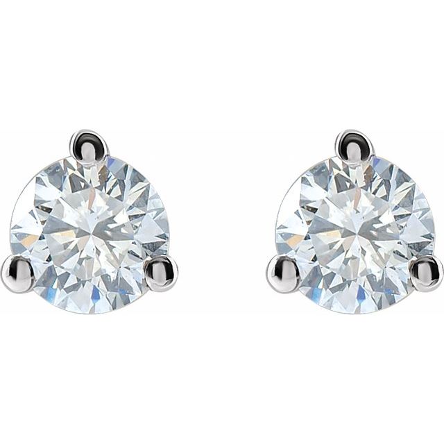 14K White 1/4  CTW Lab-Grown Diamond Stud Earrings