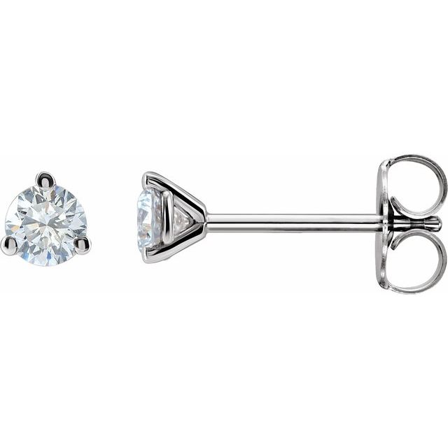 14K White 1/4  CTW Lab-Grown Diamond Stud Earrings