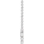 Platinum .015 CT Natural Diamond Mama 18" Necklace