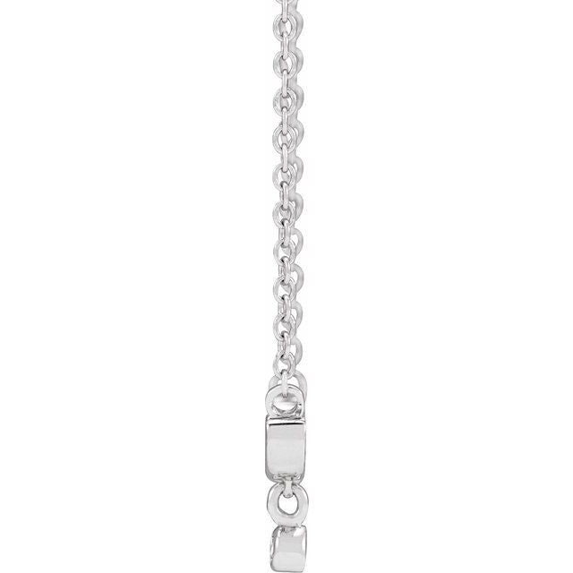 Platinum .015 CT Natural Diamond Mama 18" Necklace