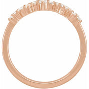 14K Lab-Grown Diamond Scattered Stackable Ring - 1/4 CTW
