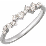 14K Lab-Grown Diamond Scattered Stackable Ring - 1/4 CTW