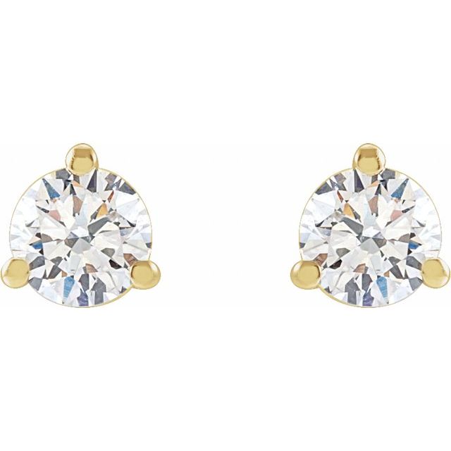 14K Yellow 1/3 CTW Lab-Grown Diamond Stud Earrings