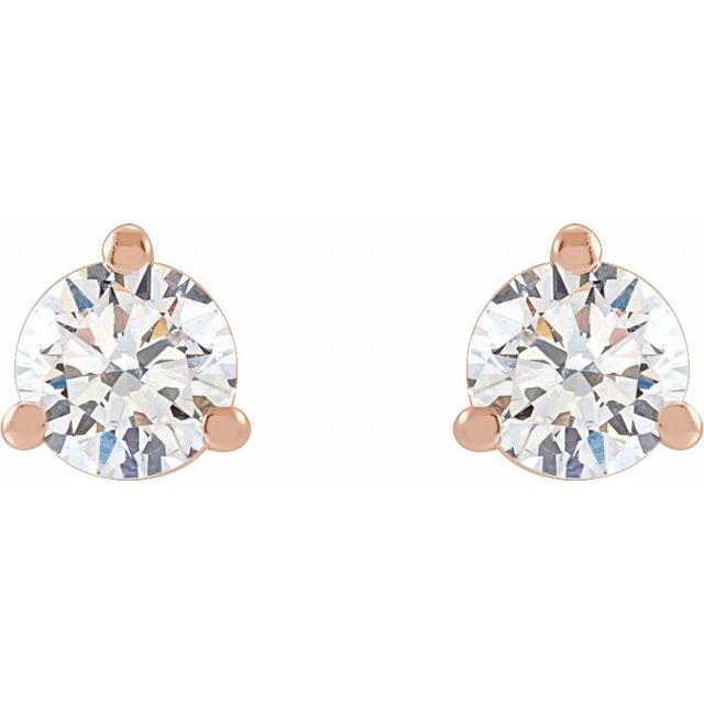 14K Rose 1/3 CTW Lab-Grown Diamond Stud Earrings
