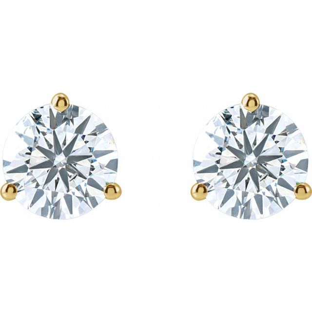 14K Yellow 2 1/2 CTW Lab-Grown Diamond Stud Earrings