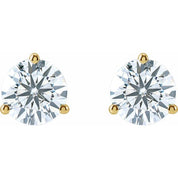 14K Yellow 3 CTW Lab-Grown Diamond Stud Earrings