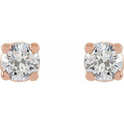 14K Rose 1/6 CTW Natural Diamond Stud Earrings