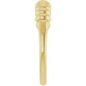 14K Yellow Puffed Stackable Ring