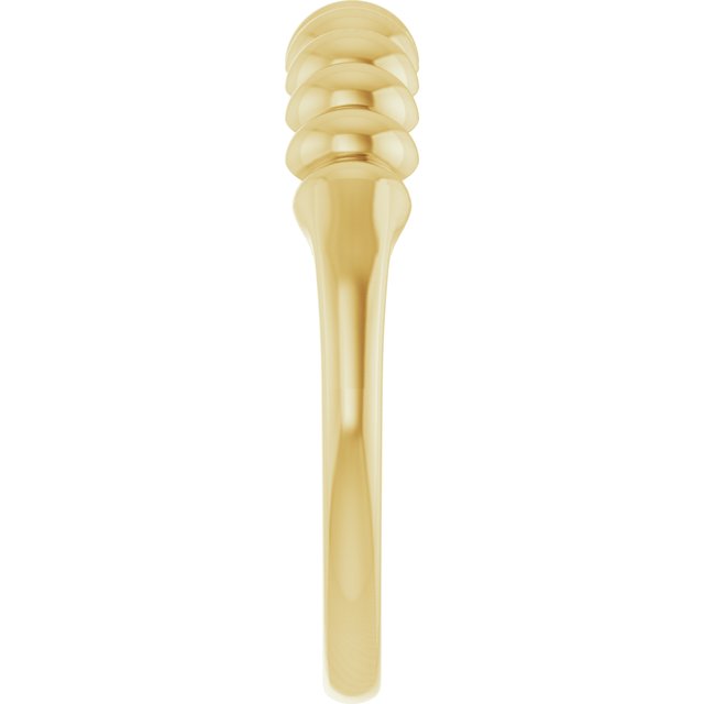 14K Yellow Puffed Stackable Ring