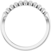 Platinum Puffed Stackable Ring