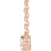 14K 1/5 CTW Natural Diamond Three-Stone 18" Necklace