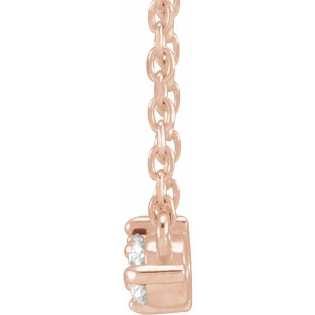 14K 1/5 CTW Natural Diamond Three-Stone 18" Necklace