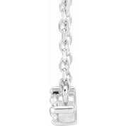 14K 1/5 CTW Natural Diamond Three-Stone 18" Necklace