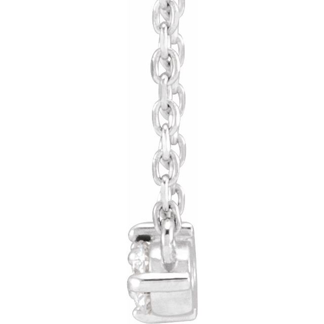 14K 1/5 CTW Natural Diamond Three-Stone 18" Necklace