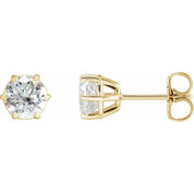 14K Yellow 1 1/2 CTW Lab-Grown Diamond Earrings