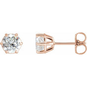 14K Rose 1 1/2 CTW Lab-Grown Diamond Earrings