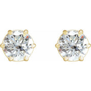 14K Yellow 1 1/2 CTW Lab-Grown Diamond Earrings