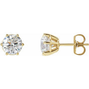 14K Yellow 2 CTW Lab-Grown Diamond Earrings