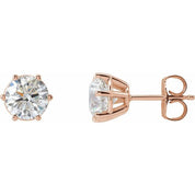 14K Rose 2 CTW Lab-Grown Diamond Earrings
