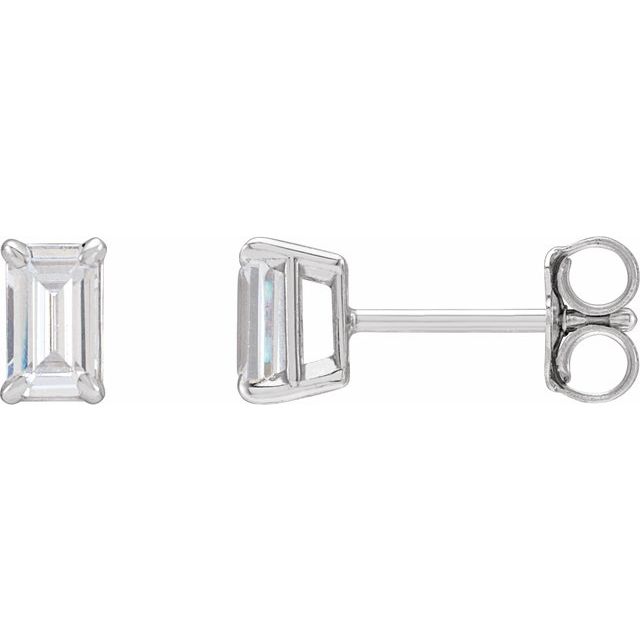 14K White 3/4 CTW Lab-Grown Diamond Earrings