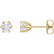 14K Yellow 3/4 CTW Natural Diamond Stud Earrings