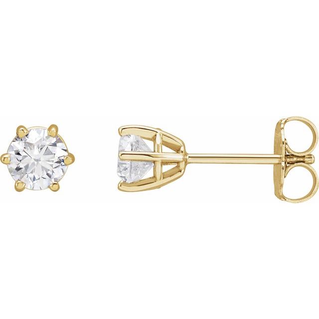 14K Yellow 3/4 CTW Natural Diamond Stud Earrings