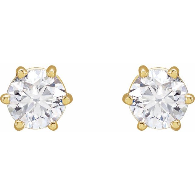 14K Yellow 3/4 CTW Natural Diamond Stud Earrings