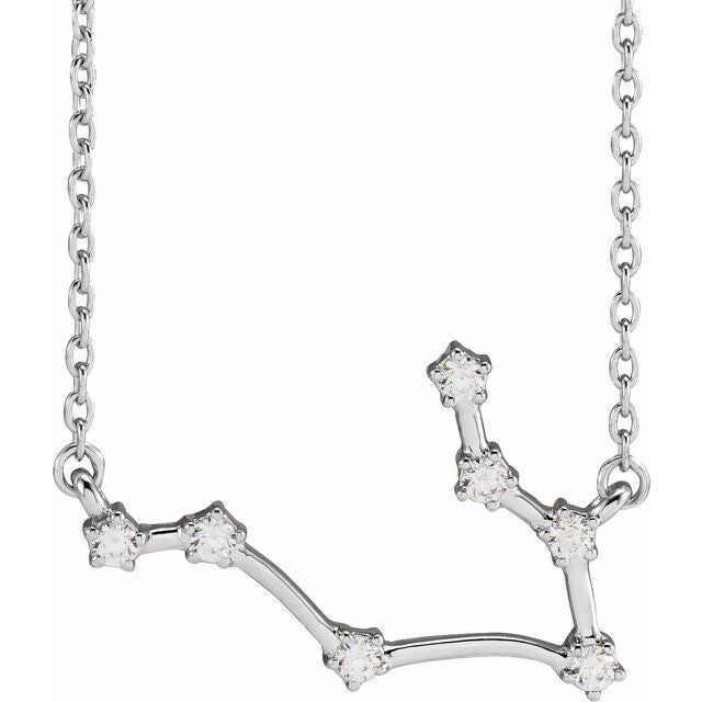 14K 1/6 CTW Natural Diamond Gemini 16-18" Necklace
