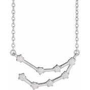 14K 1/6 CTW Natural Diamond Capricorn Necklace 16-18"