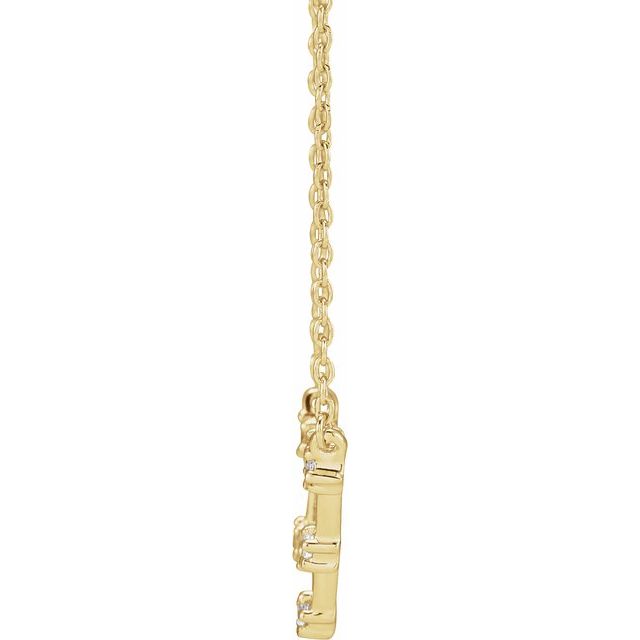 14K 1/6 CTW Natural Diamond Taurus Necklace 16-18"