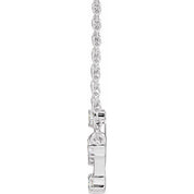 14K 1/6 CTW Natural Diamond Virgo Necklace 16-18"