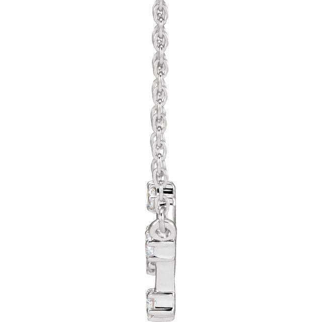 14K 1/6 CTW Natural Diamond Virgo Necklace 16-18"