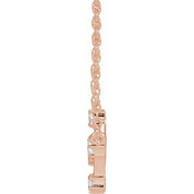 14K 1/6 CTW Natural Diamond Virgo Necklace 16-18"