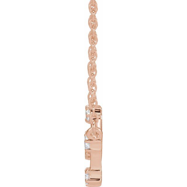 14K 1/6 CTW Natural Diamond Virgo Necklace 16-18"