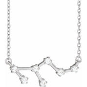 14K 1/6 CTW Natural Diamond Leo Necklace 16-18"