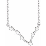 14K 1/8 CTW Natural Diamond Pisces Necklace 16-18"